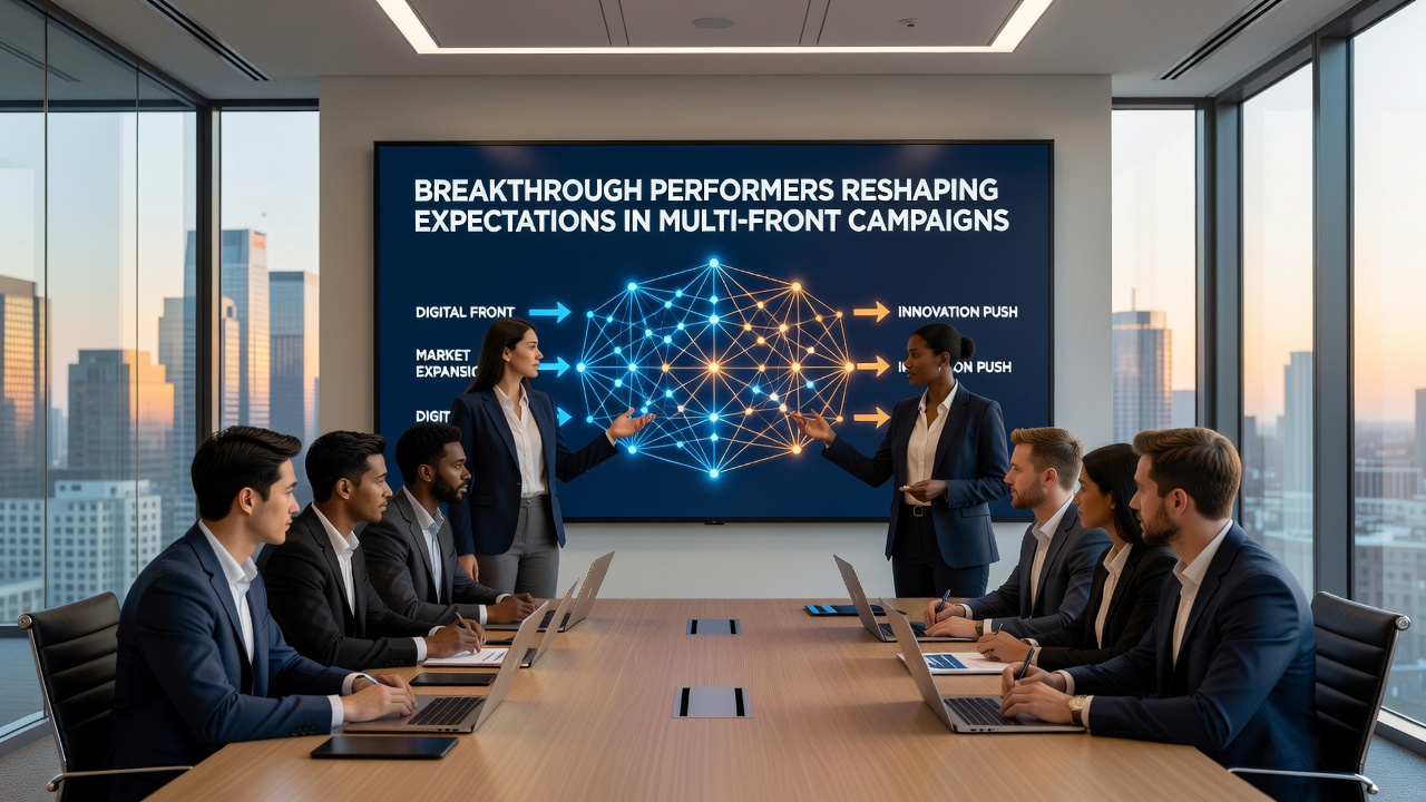 Multi-front campaign strategies featuring breakthrough performers connecting with diverse audiences