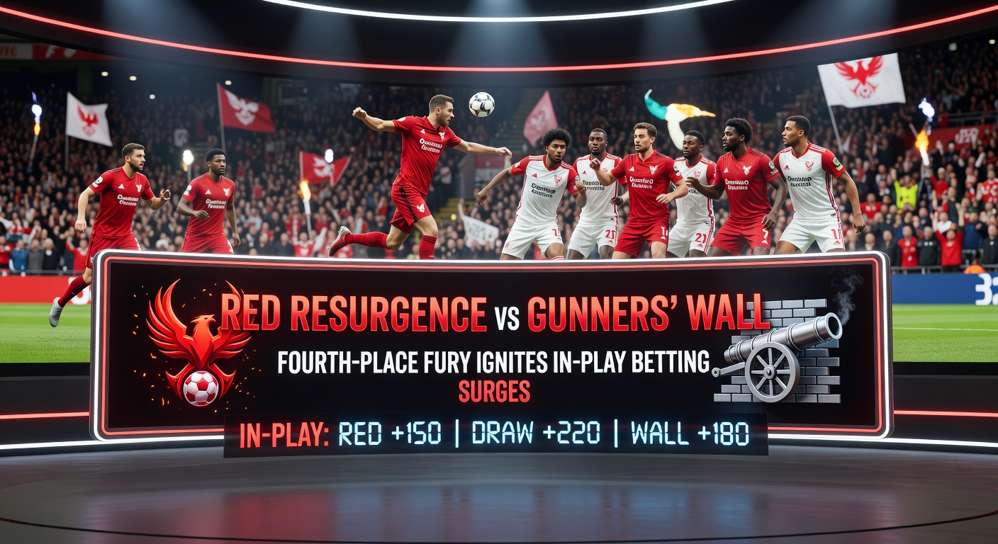 Intense midfield battle between Manchester United and Arsenal players during the high-stakes Premier League match