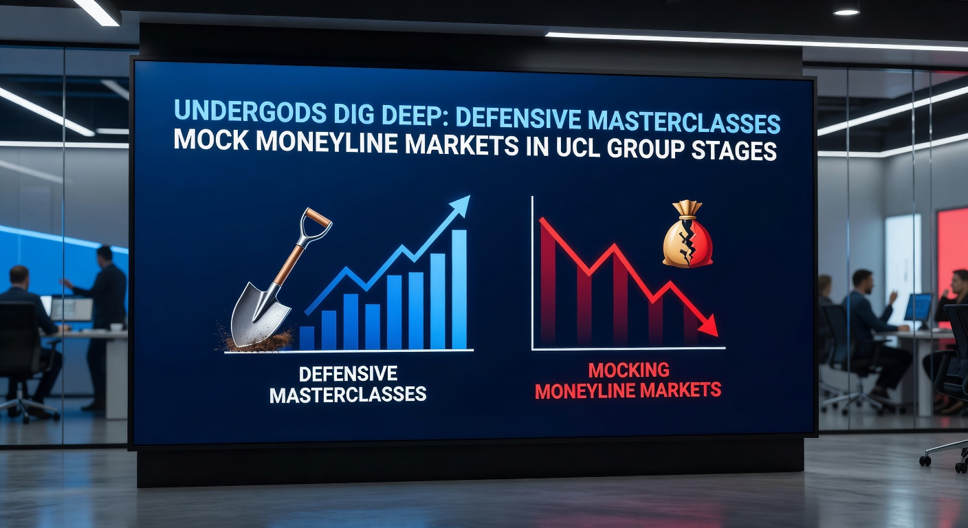 Graph showing UCL group stage draw rates for underdogs versus moneyline favorite win percentages, highlighting defensive impact
