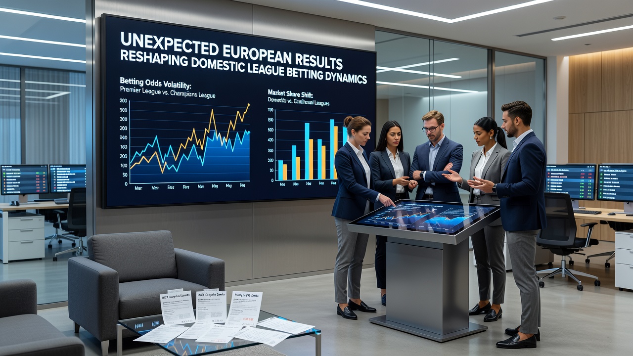 Betting terminal screen showing adjusted domestic league odds after European fixtures